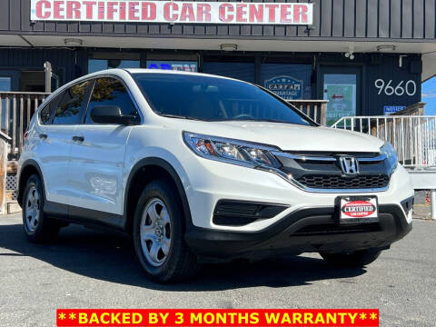2016 Honda CR-V for sale at CERTIFIED CAR CENTER in Fairfax VA