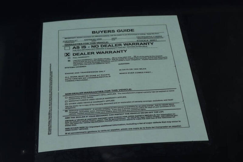 2020 Chevrolet Express 2500