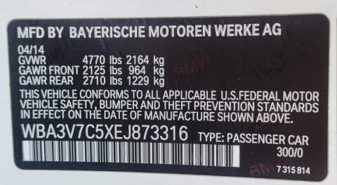 2014 BMW 4 Series 428i