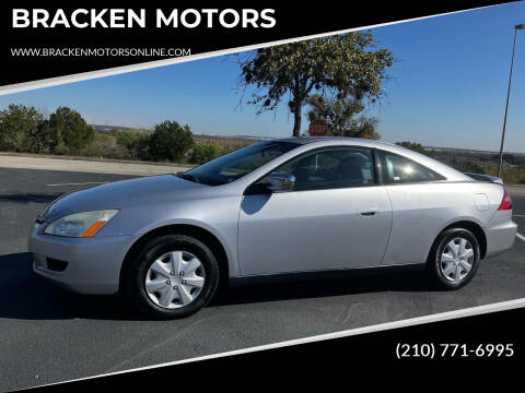 2004 Honda Accord for sale at BRACKEN MOTORS in San Antonio TX