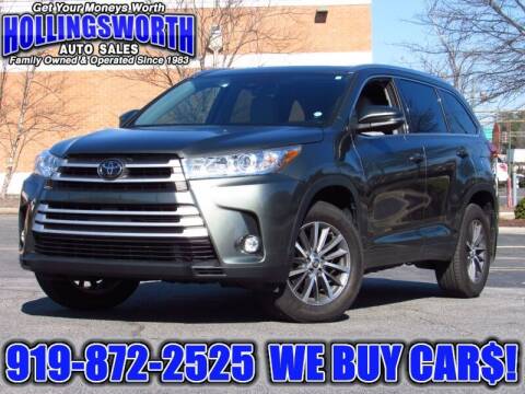 2018 Toyota Highlander for sale at Hollingsworth Auto Sales in Raleigh NC