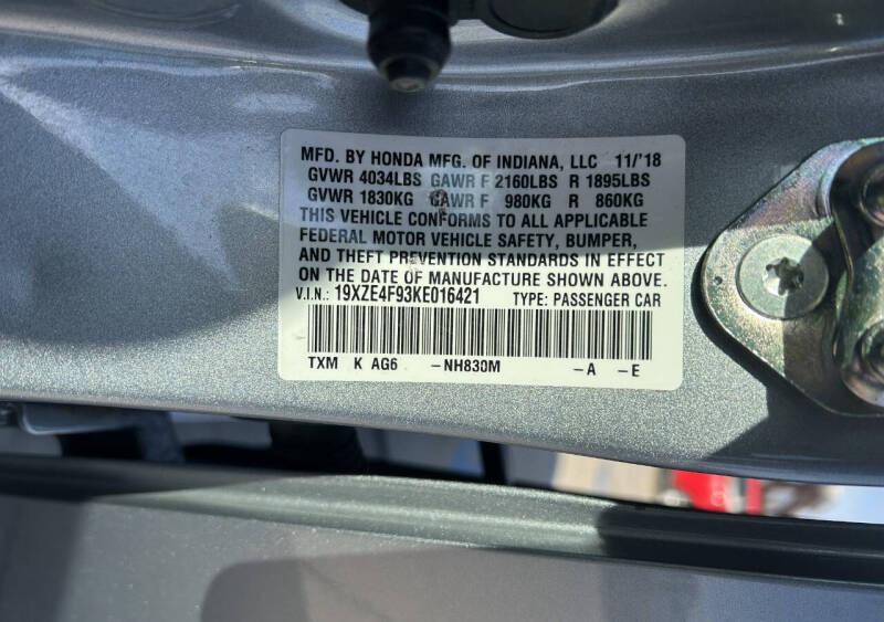 2019 Honda Insight Touring