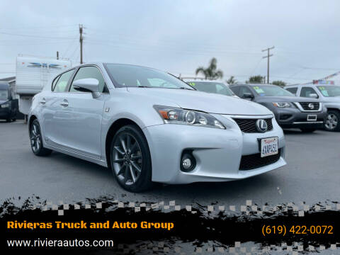 2012 Lexus CT 200h for sale at Rivieras Truck and Auto Group in Chula Vista CA