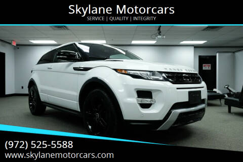 2012 Land Rover Range Rover Evoque Coupe for sale at Skylane Motorcars in Carrollton TX