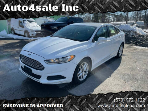 2014 Ford Fusion for sale at Auto4sale Inc in Mount Pocono PA