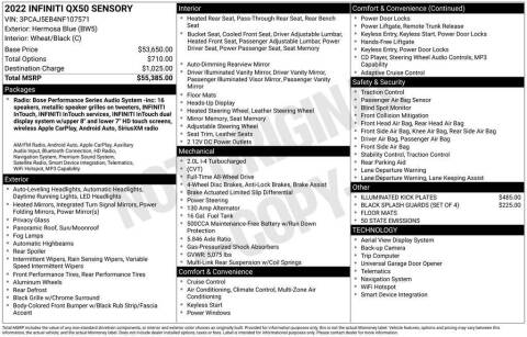 2022 Infiniti QX50 Sensory