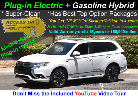 2018 Mitsubishi Outlander PHEV for sale at A Buyers Choice in Jurupa Valley CA