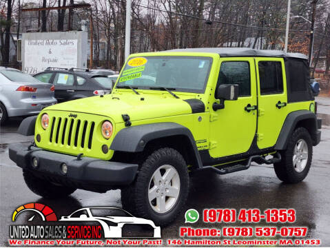2016 Jeep Wrangler Unlimited for sale at United Auto Sales & Service Inc in Leominster MA