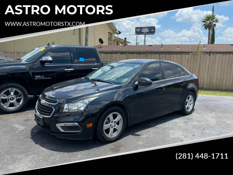 2015 Chevrolet Cruze for sale at ASTRO MOTORS in Houston TX