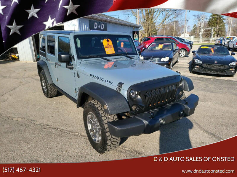 2015 Jeep Wrangler Unlimited for sale at D & D Auto Sales Of Onsted in Onsted MI