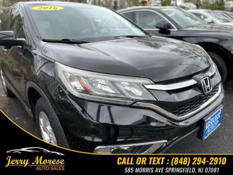 2016 Honda CR-V for sale at Jerry Morese Auto Sales LLC in Springfield NJ