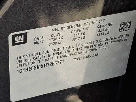2017 Chevrolet Cruze LT Auto