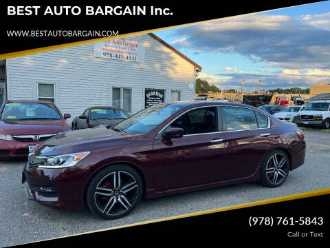 2016 Honda Accord for sale at BEST AUTO BARGAIN inc. in Lowell MA