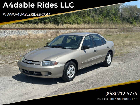 2003 Chevrolet Cavalier for sale at A4dable Rides LLC in Haines City FL