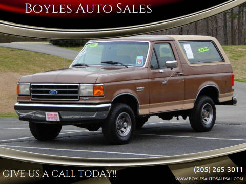 1989 Ford Bronco for sale at Boyles Auto Sales in Jasper AL