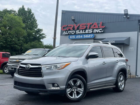 2016 Toyota Highlander for sale at Crystal Auto Sales Inc in Nashville TN