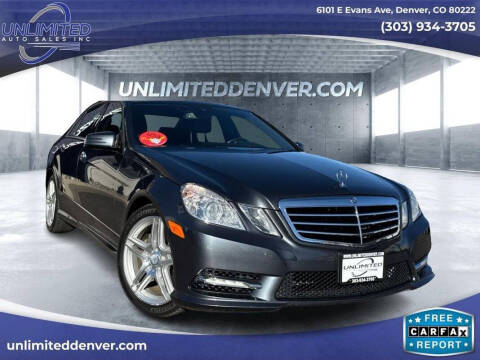 2013 Mercedes-Benz E-Class for sale at Unlimited Auto Sales in Denver CO