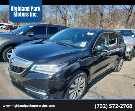 2014 Acura MDX for sale at Highland Park Motors Inc. in Highland Park NJ