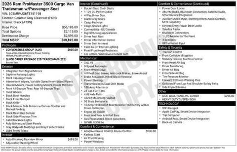2026 RAM ProMaster