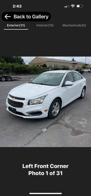 2016 Chevrolet Cruze Limited for sale at Heavenly Touch Auto Sales Inc in Middletown, NY