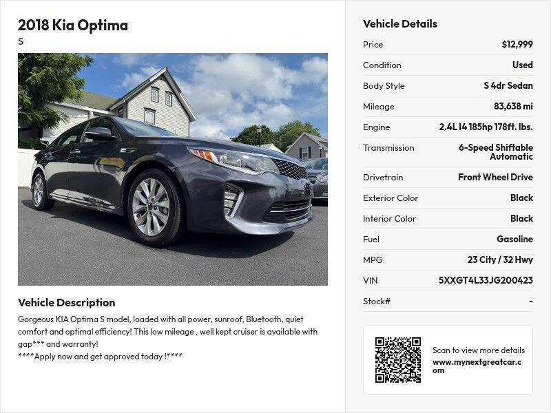 2018 Kia Optima S