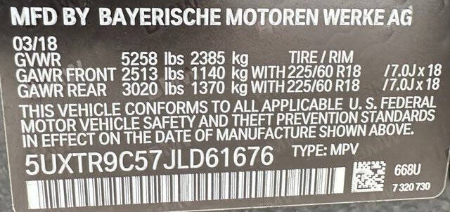 2018 BMW X3 xDrive30i