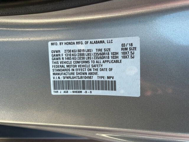 2018 Honda Odyssey EX-L