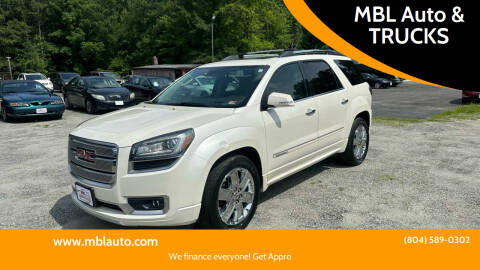 2015 GMC Acadia for sale at MBL Auto & TRUCKS in Woodford VA