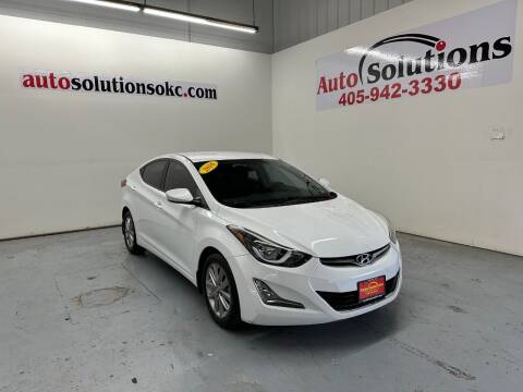 2016 Hyundai Elantra for sale at Auto Solutions in Warr Acres OK