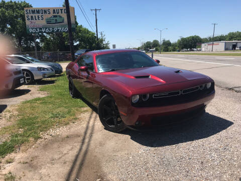 2018 Dodge Challenger for sale at Simmons Auto Sales in Denison TX
