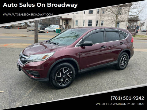 2016 Honda CR-V for sale at Auto Sales on Broadway in Norwood MA