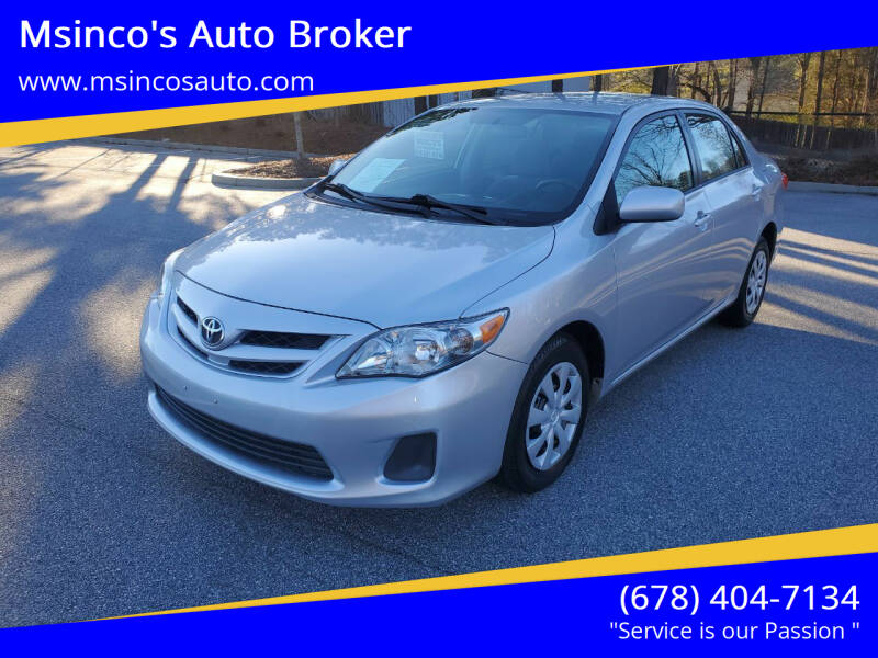 2011 Toyota Corolla for sale at Msinco's Auto Broker in Snellville GA