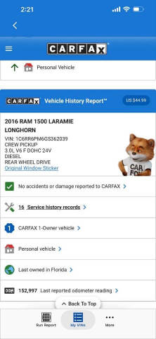 2016 RAM 1500 Laramie Longhorn