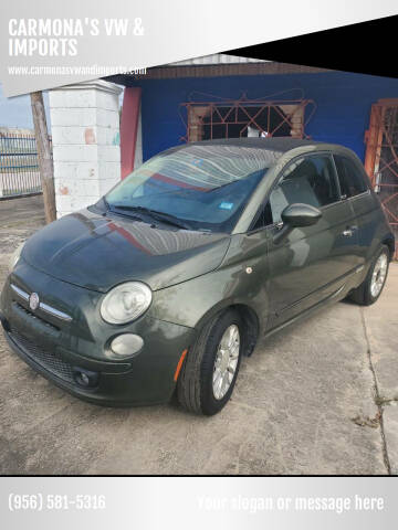 2012 FIAT 500c for sale at CARMONA'S VW & IMPORTS in Mission TX