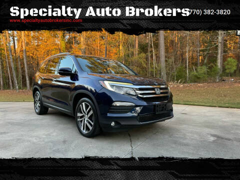 2016 Honda Pilot for sale at Specialty Auto Brokers in Cartersville GA