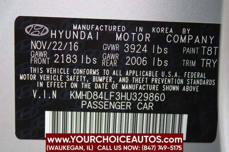 2017 Hyundai Elantra Value Edition