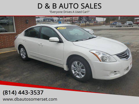 2012 Nissan Altima for sale at D & B AUTO SALES in Somerset PA