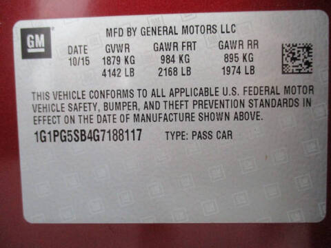 2016 Chevrolet Cruze Limited LTZ Auto