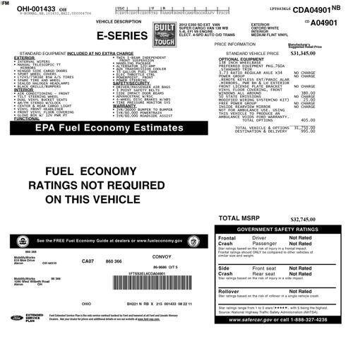 2012 Ford E-Series E-350 SD