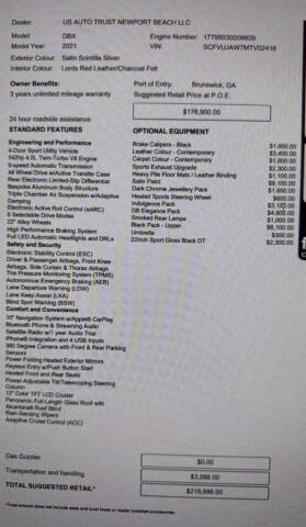 2021 Aston Martin DBX