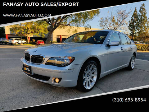 2006 BMW 7 Series for sale at FANASY AUTO SALES/EXPORT in Yorba Linda CA