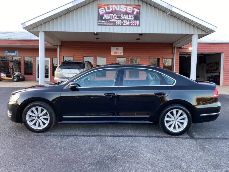 2012 Volkswagen Passat for sale at Sunset Auto Sales in Paragould AR