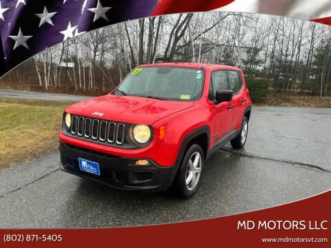 2017 Jeep Renegade for sale at MD Motors LLC in Williston VT