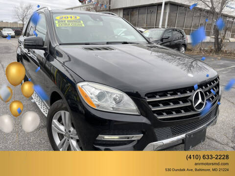 2013 Mercedes-Benz M-Class for sale at A&R MOTORS in Middle River MD