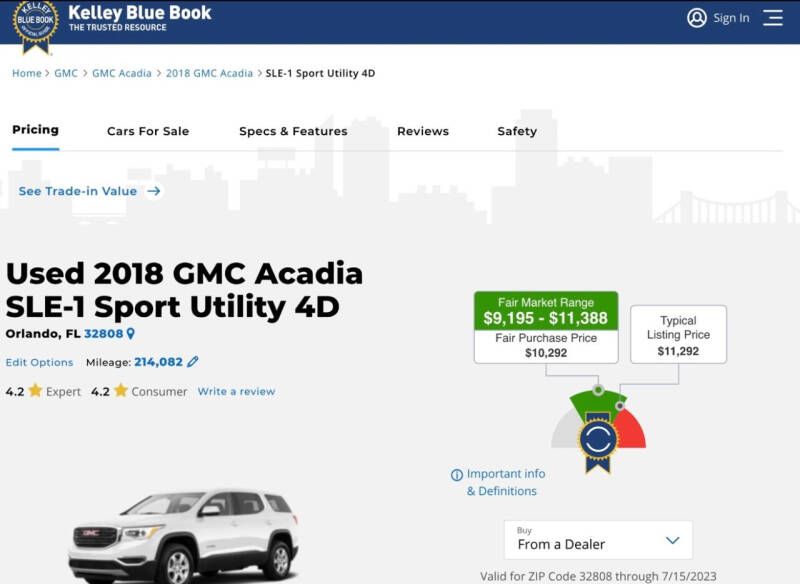 2018 GMC Acadia SLE-1