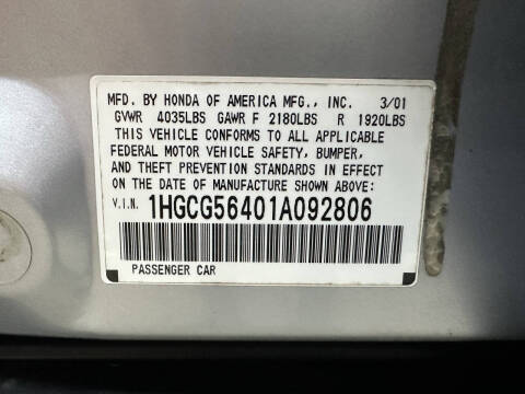 2001 Honda Accord LX