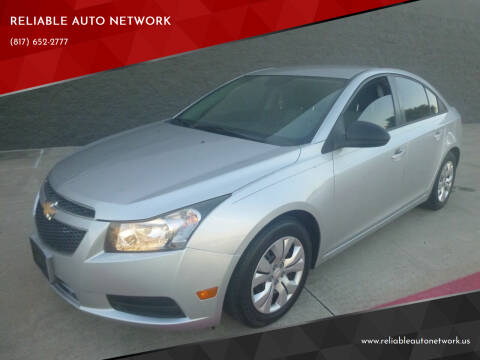 2013 Chevrolet Cruze for sale at RELIABLE AUTO NETWORK in Arlington TX