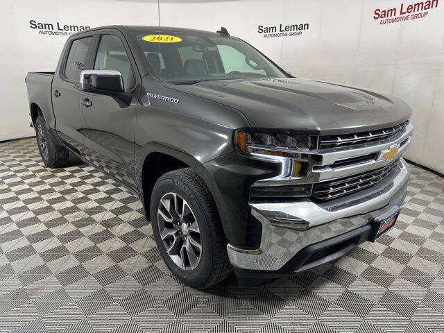 Used 2021 Chevrolet Silverado 1500 LT with VIN 3GCPWCED7MG156306 for sale in Bloomington, IL