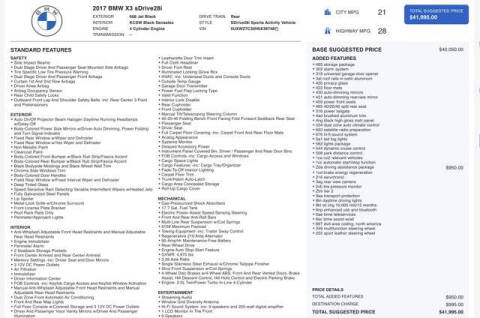 2017 BMW X3 sDrive28i