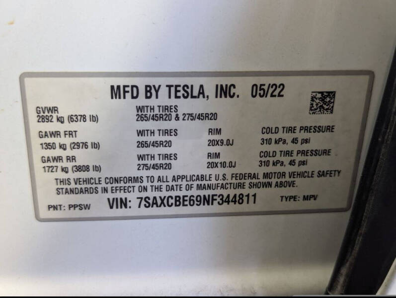 2022 Tesla Model X Plaid